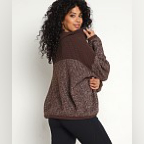 VARLEY Willard long sleeve sweater in coffee bean 1/2 zip small euc - Picture 4 of 14